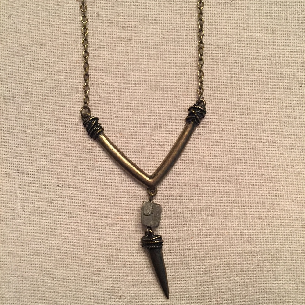 Antique Gold Tone Tribal Necklace
